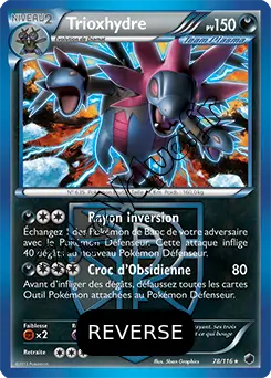 Carte Pokémon Trioxhydre Reverse n°78 de la série Glaciation Plasma