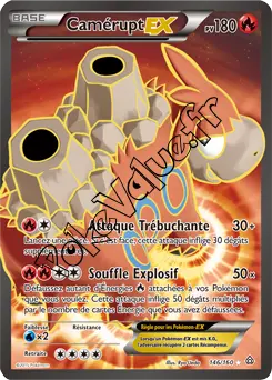 Carte Pokémon Camerupt EX  n°146 de la série Primo Choc
