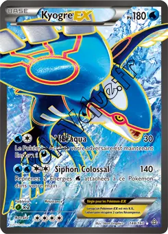 Carte Pokémon Kyogre EX  n°148 de la série Primo Choc