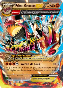 Carte Pokémon Primo-Groudon EX  n°86 de la série Primo Choc