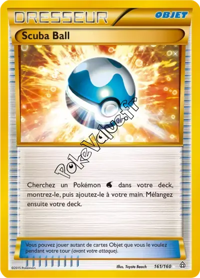 Carte Pokémon Scuba Ball n°161 de la série Primo Choc