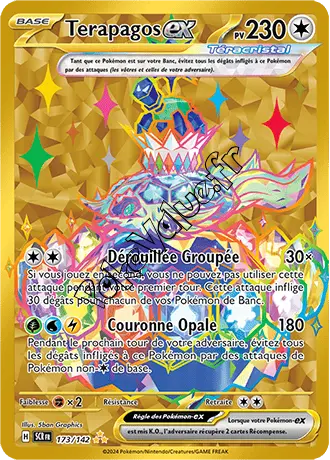 Carte Pokémon Terapagos ex  n°173 de la série Couronne Stellaire