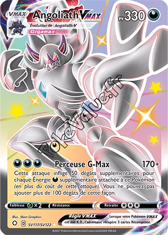Carte Pokémon Angoliath VMAX n°SV117 de la série Déstinées Radieuses
