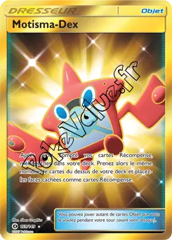 Carte Pokémon Motisma Dex n°159 de la série Soleil et Lune