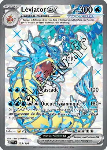 Carte Pokémon Léviator ex  n°225 de la série Écarlate et Violet